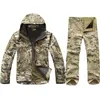 Jackets masculinos Tad Gear Tactical Softshell Jaqueta de camuflagem Conjunto de homens do exército Roupas de caça à prova d'água CAMO JAPATA MILITAR E PANTS 220906