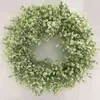 Flores decorativas grinaldas de 45 cm Babysbreath Wrinalh Garland para decoração de casamento em casa Party Diy Wall pendurado Decoração da porta da frente T220905