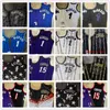 Stitched retro baskettröjor McGrady 15 Vince 1 Tracy Carter Red Blue White Black High Quality Jersey