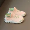 Chaussures de sport enfants bébé tissé avec de fausses baskets tricotées pour garçons