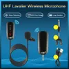 Wireless Lapel Lavalier Microphone Mini Mic Live Streaming Interview Mobile Phone Recording for Smartphone Laptop PC