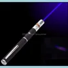 Laserpekare 5PCAK 10MILES 1MW 405NM BLÅ VIOLET LASER PEN POINTER BEAM LÄRA LIGHT POWERF CAT TOY Hög Power Drop Delivery 2021 Dhris