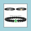 Beaded Strands Scrub Stone Black Magnet Colorf Cross Beads Bracelet Men And Women Cure Birthday Gift Drop Delivery 2021 Dhseller2010 Dhkds