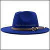 Sombreros de ala ancha para hombre Sombrero para mujer para mujeres Hombres Fedora Mujer Hombre Fedoras Moda Fieltro Sombreros Mujer Hombre Panamá Cap Jazz Top C Carshop2006 Dhyby