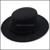 Chapéu de borda ardente com as garotas da corrente vintage fedoras feminino boné mulher mulher sentiu fedora chapéu feminina feminina bdehome dh1or