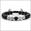 Pulseras con dijes 8 mm con cuentas Lava Rock Difusión Pulsera Damas Para hombre Cuerda trenzada Cumpleaños natural Día de San Valentín Regalo Entrega de gota 2 DHPSE