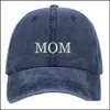 Ball Caps Baseball Cap Male Female Mom Dad Couple Hat Womens Mens Caps Hip Hop Snapbacks Letter Embroidery Cotton Washed Sna Lulubaby Dhiyt