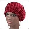 Beanie/Skull Caps New Women Durags Night Hat Sleep Caps Girls Bonnet H￥rv￥rd Cap Ladies Bath Hats Durag Silk Satin Head er Lulubaby Dhyqi