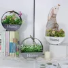 Dekorative Blumen, künstlicher Topf, Lavendel, Eisen, Wand-Blumentopf, Hose, Bonsai, für drinnen und draußen, Küche, Büro, Desktop, Hochzeitsdekoration