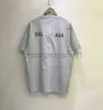 Designer Balanciagas T-shirt Nya modemärken Ryggbokstäver Män och kvinnor Sommar Lös Casual Bomulls Kortärmad Paris Balenciga T-shirt