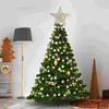 Weihnachtsdekorationen, Baumspitze, Feiertagsstern, glitzernd, klassische Verzierung, Weihnachtsgeschenk, Gastgeschenke, Partylicht, 25,4 cm große Metallsterne