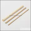 Disposable Cups Straws Cups Disposable Bamboo St For Drinks In Flat Inclined Mouth Lacquer And Non Wax Milk Tea Coffee Shop 2114 V2 Dha4T