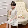 Abiti da ragazza Summer Baby Princess Teenager Abito a maniche corte Abiti da festa per bambini DressGirl Cheongsam 2022