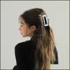 Zaciski Pazur włosów duży klip krabowy zacisek dla kobiet kobiet nakrycia głowy proste barrettes dziewczęta spinka do włosów panie kąpielowe
