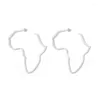 أقراط مسمار الخريطة الأفريقية كبيرة المبالغة في القرط الأكبر الهيب هوب نيجيريا هدية الإثيوبي التقليدية الهدية الإثيوبية