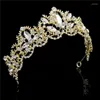Pinces à cheveux princesse couronne de mariage cristal strass bandeau diadèmes de mariée bal dîner tête bijoux accessoires