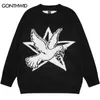 Maglioni da uomo Maglioni da uomo Y2K Streetwear Vintage Retro lavorato a maglia Star Pigeon Maglioni Maglione Autunno Moda Harajuku Pullover casual Coppie T220906