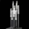Party Decoratie 10 Arms Long Stamed Modern Clear Acryl Tube Hurricane Crystal Candle Holders Wedding Table Centerpieces 907