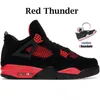 2022 Jumpman 4 4s Chaussures de basket-ball OG MENS WEMENS MILITIAL BLACK Cat Red Thunder Universit