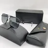 Gafas de sol de diseñador Marca de moda PD carta hombres gafas de sol retro postura masculina y femenina bloque de marco cuadrado de metal Lente UV400 gafas protectoras para exteriores con caja