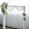 Faux Floral Greenery Greenery Flores brancas Arco de casamento Decoração de cenário Decoração Flores de parede Flores do limiar da sala de estar Garland para festa da sala de estar Garland 220906