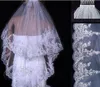 حجاب الزفاف حجاب 2 طبقات الدانتيل مع حجاب مشط أبيض العاج الحجاب تول فيلوس دي نوفيا الشعر الزفاف ملحق