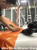 Premium Ultra Gloss MC Orange Vinyl Wrap Sticker Hela Shiny Car Wrapping som täcker film med luftutgivning Inledande lågt klibblim självhäftande folie 1.52x20m 5x65ft