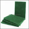 Sponges Scouring Pads Dark Green Durable Heavy Duty Scour Pad General Purpose Scrub Sponge Scouring Non-Scratch Pot Scrubber Cleanin Dhwsb