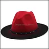 Cappelli a tesa avara Cappelli Fedora sfumati per donna Uomo Fedoras Bk Cappello da donna in feltro da uomo 2021 Donna Uomo Panama Cap Donna Uomo Jazz Caps F Dhq7X