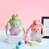 Bear gradient cute Water Bottles summer high-value girls plastic cup children's portable straw cup large-capacity kettle