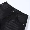 Mens jeans washed denim fashion casual slim tight pants in Europe and America