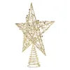 Weihnachtsdekorationen Baum Toper Holiday Star Glitter Klassische Ornament Weihnachtsgeschenke bevorzugt Party Light 10 Zoll Metallstars