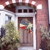 Couronnes de fleurs décoratives couronnes de porte d'entrée pour le jour de l'indépendance Memorial patriotique et 4 juillet Jour des vétérans