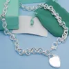 2019 Neueste Ankunft Silber 925 Dicke Silberkette Herz Anhänger Halsketten billige Reize mit Kasten und Dastbag2718