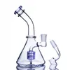 7.9 Inch Purple Concentrate Hookah Rigs Matrix Tire Perc Recycler Glass Water Bongs Oil Dabber Smoking Bubbler Pipes