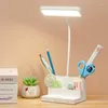 Lampy stołowe lampa biurka uchwyt na pióro LED lekkie światło