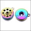 Pendentif Colliers Vintage Snap Button Bijoux Dazzle Couleur Placage Pendentif Fit 18Mm Snaps Boutons Collier De Bricolage Pour Femmes Hommes Noosa P0 Dhjxh