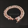 Altri bracciali Bracciale rigido con catena cubana con diamanti Fl per uomo Donna Accessori per gioielli in cristallo Q300Fz Drop Delivery 2021 Br Lulubaby Dhi0W