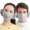 Bérets 2 en 1 cache-oreilles en fourrure casque d'hiver cache-oreilles chauds masque plus chaud pour accessoires de visage femmes hommes Orejeras Mondkapjes