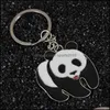 Party Favor Lovely Panda Keychain Keyring Backpack Pendant Wholesale Key Holder Wedding Promotion Gift 706 B3 Drop Delivery 2021 Home Dh4Ss