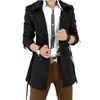 Trench da uomo Giacca a vento da uomo Vintage Black Khaki Primavera Autunno Business Trench Uomo Doppio petto Cappotto lungo classico retrò Uomo 220907