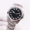 ST9 시계 블랙 다이얼 40mm 2022 기계식 움직임 다이얼 스테인리스 스틸 904L 패션 시계