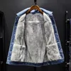 Jaquetas masculinas inverno jean cowboy outerwear quente denim casacos forro jaqueta mais grossa plus size 4xl 220907