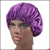 Beanie/Skull Caps New Women Durags Night Hat Sleep Caps Girls Bonnet H￥rv￥rd Cap Ladies Bath Hats Durag Silk Satin Head er Lulubaby Dhyqi