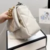 Diamentowa krata 2022 torba w kształcie litery V rombowe torby Messenger luksusowe projektanci jakość kobiety dziewiarskie łańcuchy nici torebki matka cossbody wall
