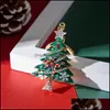 Party Gunst Kerstfeest voorkeur Diy Diamond Key Chain Xmas Tree Keychain Hanger Zink Alloy Charme Hangende hangers Home Nieuwjaar Ho Dhxna