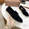 Fashion mens womens causal loafers shoes mmtal lock suede outdoor platform sneaker multicolor non-slip sole massage Plate-forme shoe breathable designer sneakers