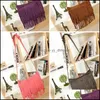 Storage Bags Different Color Tassels Single Shoder Bag Weave Cross Package Romantic Outdoor And Party Solid High Quality Style 19Sgh1 Dhipc