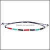 Perlé Brins À La Main Tissé Amitié Graine Perle Chaîne Bracelet Réglable Tresse Brin D'été Bracelet Bijoux Cadeaux Pour Les Femmes Gir Dho6H