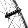 700c 65mm 깊이 Princeton Road Bicycle Wheelset U 모양 탄소 섬유 V 브레이크 클린 처 휠 UD 광택
